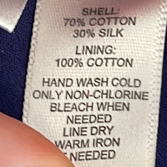 Loft Petites Blue Silk/Cotton Double layered Sleeveless Ruffle Blouse Sz… - Picture 11 of 14